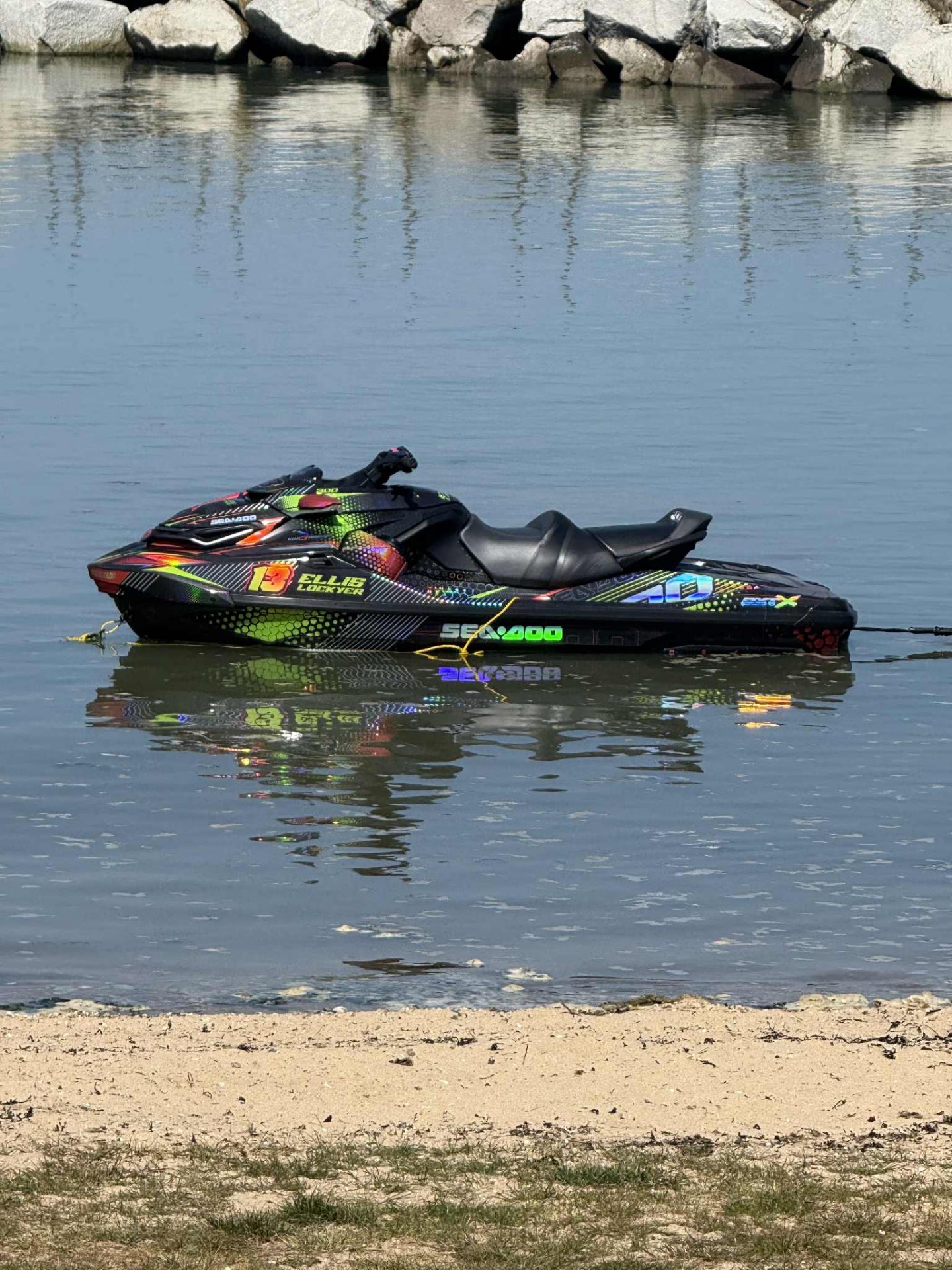 Holographic hex pattern Sea-Doo RXP-X sticker kit